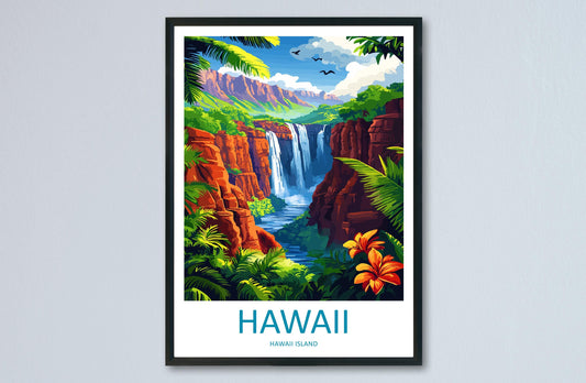 Hawaii Travel Print Wall Art Hawaii Wall Hanging Home Décor Hawaii Gift Art Lovers Hawaii Art Lover Gift Print Artwork