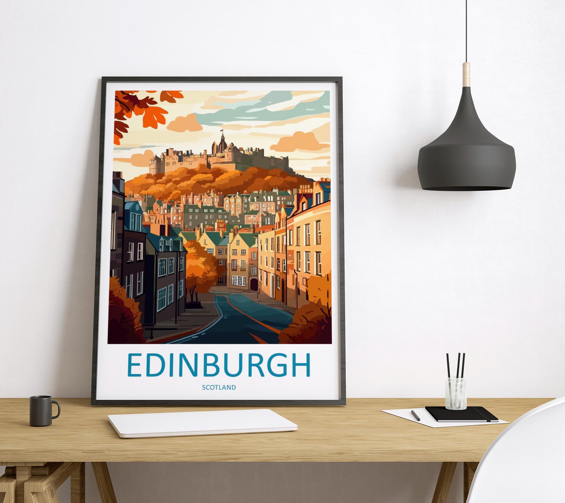 Edinburgh Cityscape Print Edinburgh Home Decor European City Art Print Edinburgh Wall Art Scotland Enthusiast Gift Wall Hanging Edinburgh