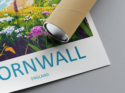 Cornwall Travel Print Wall Art Cornwall Wall Hanging Home Decoration Cornwall Gift Art Lovers Wall Art Print Art Cornwall Print Cornwall Art