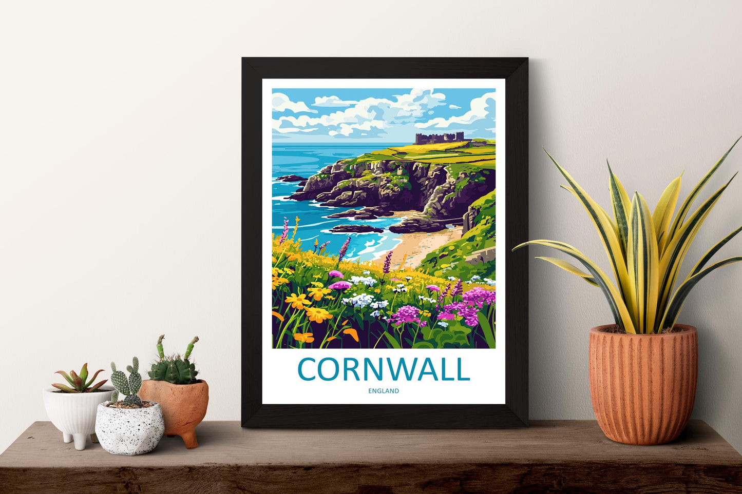 Cornwall Travel Print Wall Art Cornwall Wall Hanging Home Decoration Cornwall Gift Art Lovers Wall Art Print Art Cornwall Print Cornwall Art