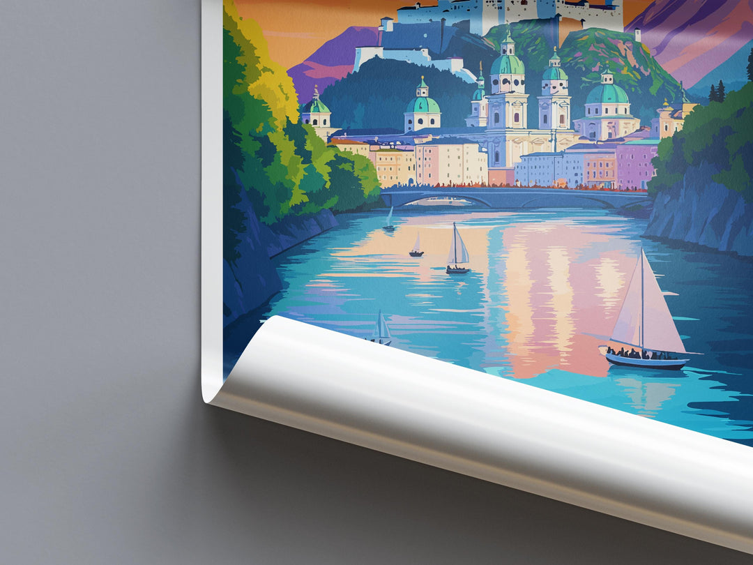 Salzburg Print Salzburg Home Décor Cityscape Art Print Salzburg Wall Art for Travel Enthusiast Gift Wall Hanging Salzburg Austria Poster Art