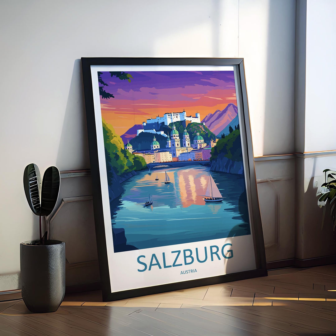 Salzburg Print Salzburg Home Décor Cityscape Art Print Salzburg Wall Art for Travel Enthusiast Gift Wall Hanging Salzburg Austria Poster Art