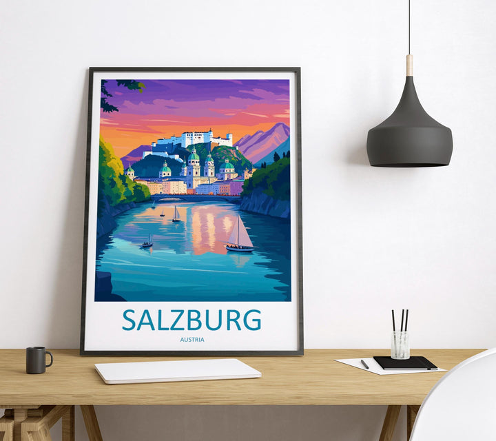 Salzburg Print Salzburg Home Décor Cityscape Art Print Salzburg Wall Art for Travel Enthusiast Gift Wall Hanging Salzburg Austria Poster Art