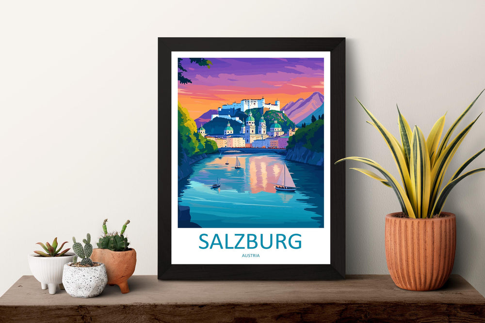 Salzburg Print Salzburg Home Décor Cityscape Art Print Salzburg Wall Art for Travel Enthusiast Gift Wall Hanging Salzburg Austria Poster Art