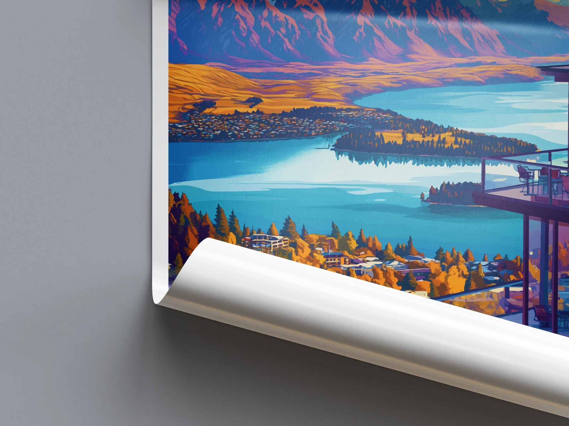 Queenstown Travel Print Wall Art Queenstown Wall Hanging Home Décor Queenstown Gift Art Lovers New Zealand Art Lover Gift Print Queenstown