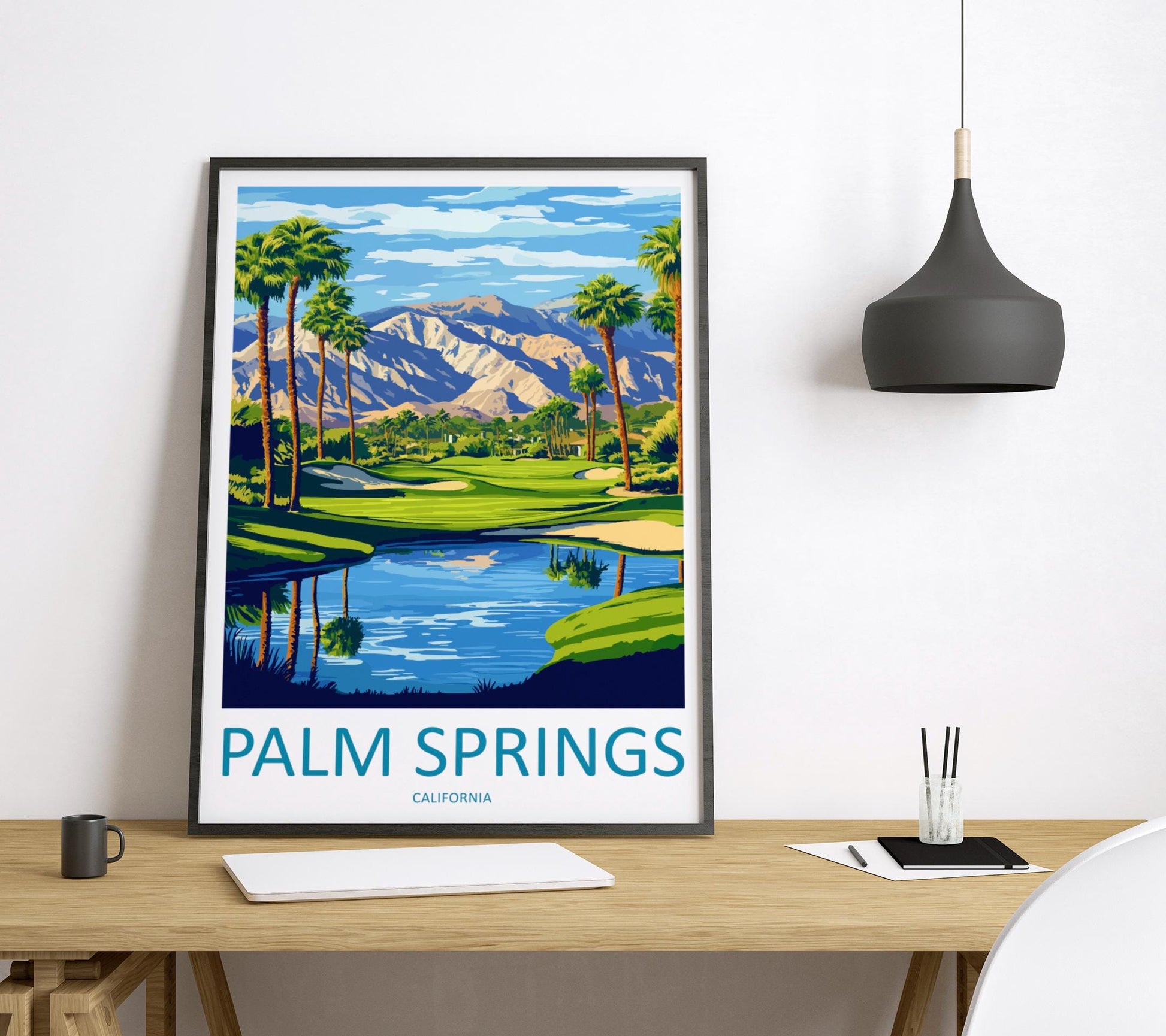 Palm Springs Travel Print Wall Art Palm Springs Wall Hanging Home Décor Palm Springs Gift Art Lovers California Art Lover Gift Palm Springs