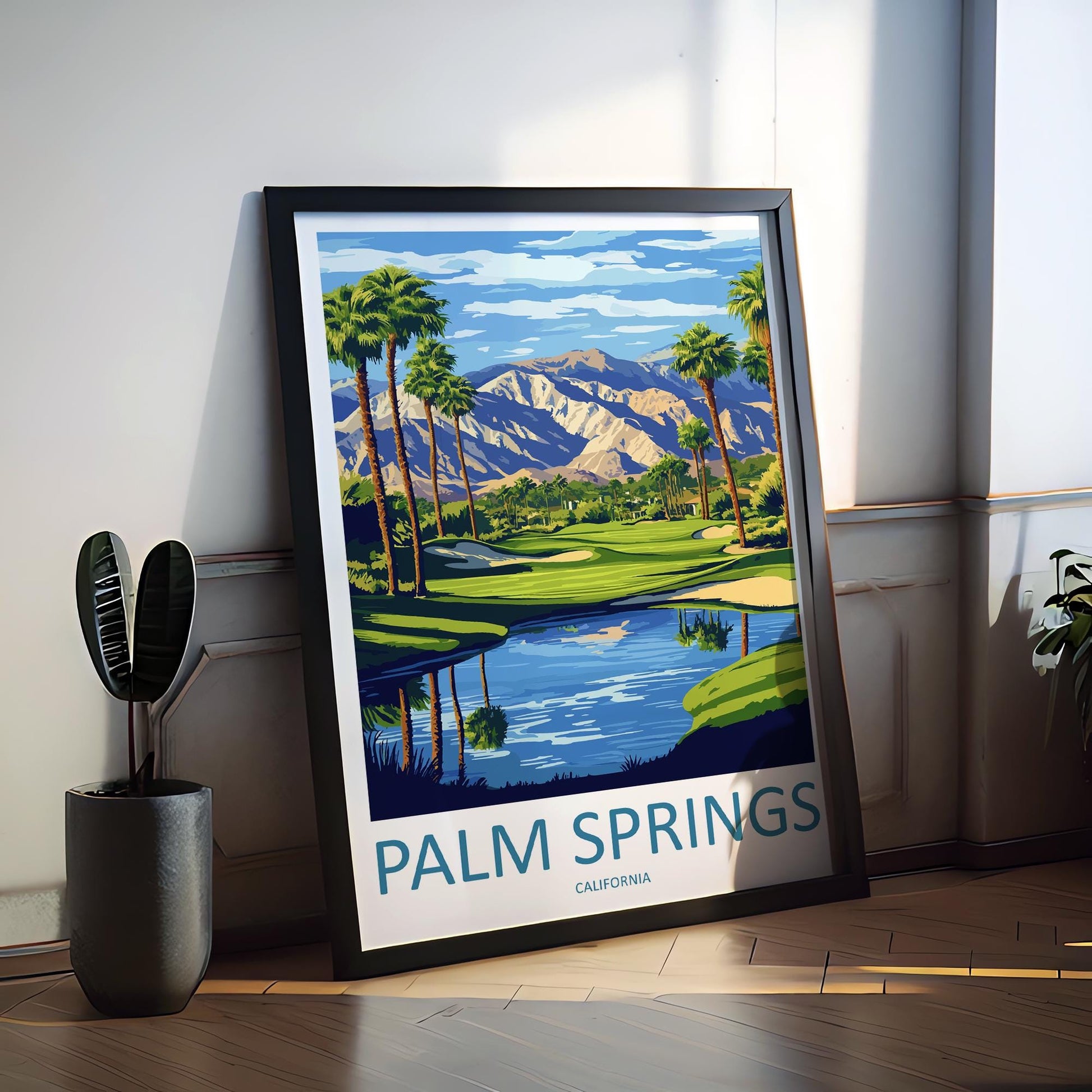 Palm Springs Travel Print Wall Art Palm Springs Wall Hanging Home Décor Palm Springs Gift Art Lovers California Art Lover Gift Palm Springs
