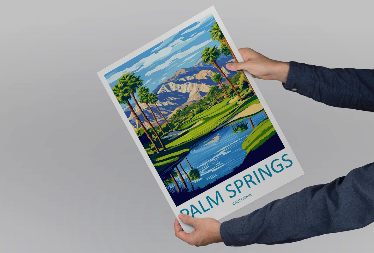 Palm Springs Travel Print Wall Art Palm Springs Wall Hanging Home Décor Palm Springs Gift Art Lovers California Art Lover Gift Palm Springs
