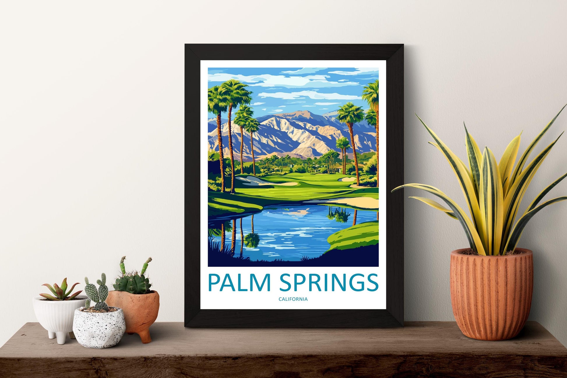 Palm Springs Travel Print Wall Art Palm Springs Wall Hanging Home Décor Palm Springs Gift Art Lovers California Art Lover Gift Palm Springs