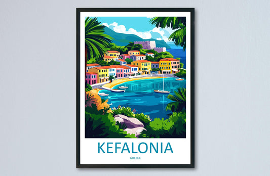 Kefalonia Travel Print Wall Art Kefalonia Greece Wall Hanging Home Decoration Kefalonia Gift Art Lovers Wall Art Print Kefalonia Wall Décor