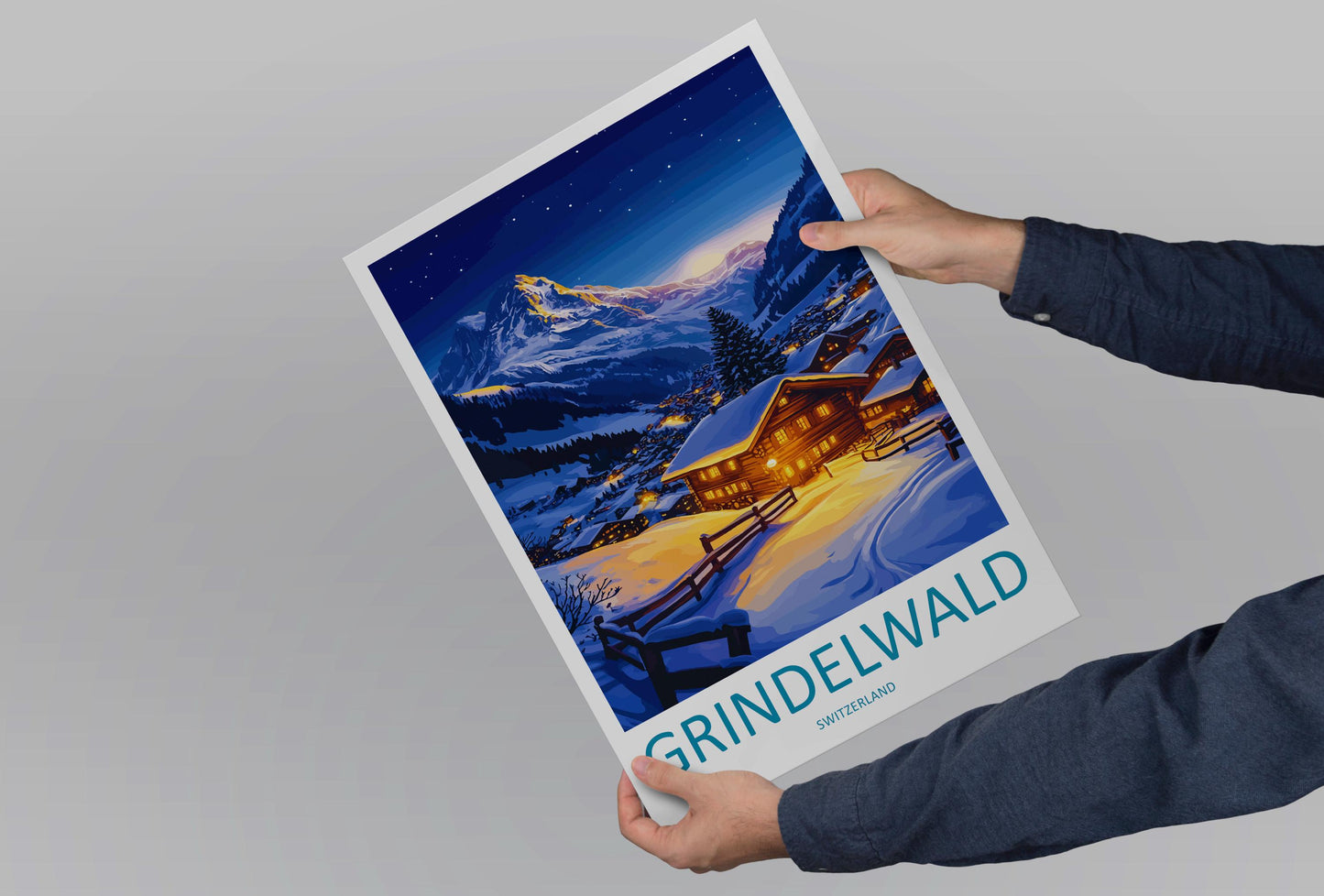 Grindelwald Print Grindelwald Home Décor Switzerland Art Print Grindelwald Wall Print For Switzerland Gift Wall Hanging Grindelwald Home Art