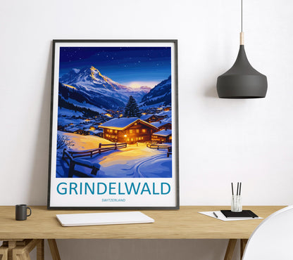 Grindelwald Print Grindelwald Home Décor Switzerland Art Print Grindelwald Wall Print For Switzerland Gift Wall Hanging Grindelwald Home Art