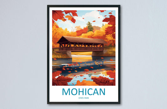 Mohican State Park Travel Print Mohican Wall Decor Ohio Mohican Art Mohican Wall Art Ohio Poster Gift for Nature and Adventure Lovers