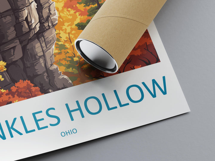Conkle's Hollow Nature Preserve Travel Print Conkle's Hollow Wall Decor Ohio Conkle's Hollow Art Conkle's Hollow Wall Art Ohio Poster Gift