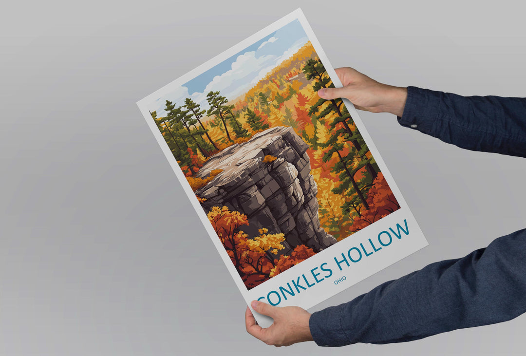 Conkle's Hollow Nature Preserve Travel Print Conkle's Hollow Wall Decor Ohio Conkle's Hollow Art Conkle's Hollow Wall Art Ohio Poster Gift