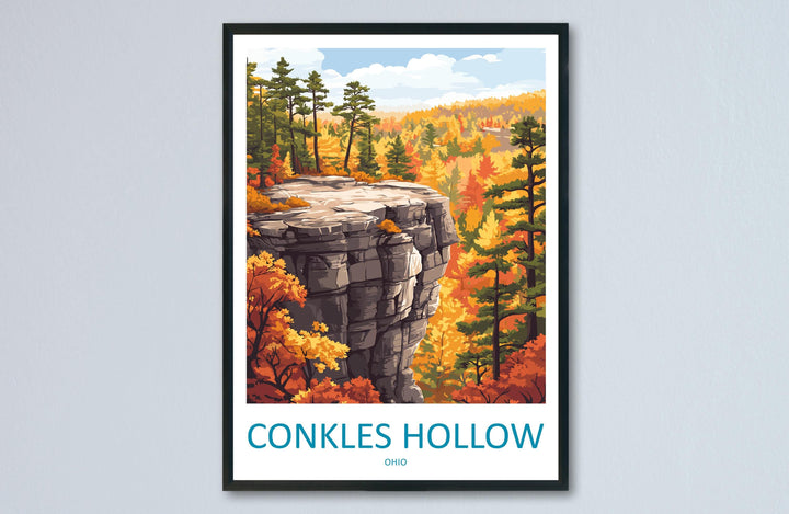 Conkle's Hollow Nature Preserve Travel Print Conkle's Hollow Wall Decor Ohio Conkle's Hollow Art Conkle's Hollow Wall Art Ohio Poster Gift