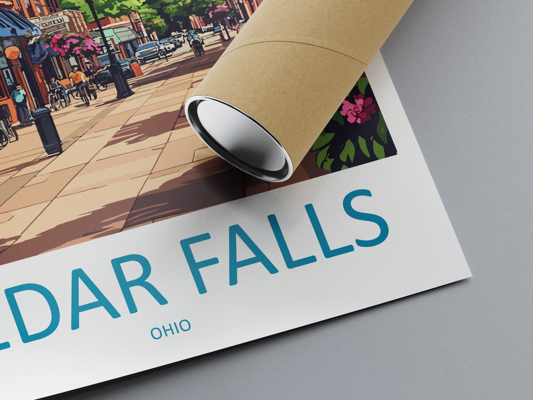 Cedar Falls Travel Print Cedar Falls Wall Decor Ohio Cedar Falls Art Cedar Falls Wall Art Ohio Poster Gift Cedar Falls Poster Ohio Travel