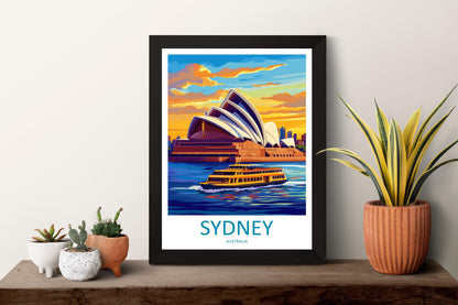 Sydney Opera House Travel Print Wall Art Sydney Wall Hanging Home Décor Sydney Gift Art Lovers Wall Art Australia Travel Print Opera House