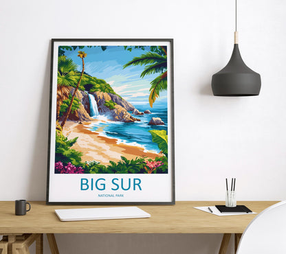 Big Sur National Park Travel Print Wall Art Big Sur Wall Hanging Home Décor Big Sur Gift Art Lovers California Lover Gift Big Sur Poster