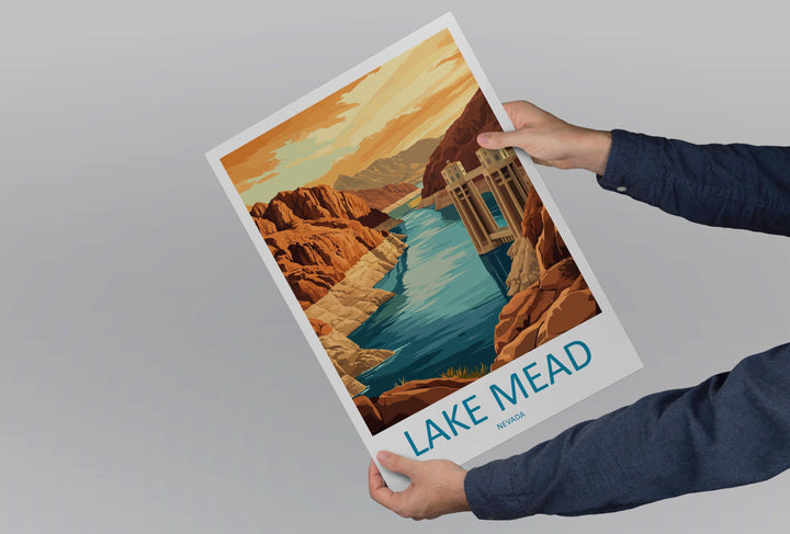 Lake Mead Travel Print Lake Mead Wall Decor Nevada Lake Mead Art Lake Mead Wall Art Nevada Poster Gift Lake Mead Nevada Lake Mead Poster