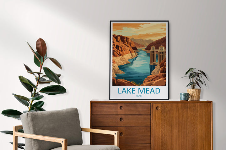 Lake Mead Travel Print Lake Mead Wall Decor Nevada Lake Mead Art Lake Mead Wall Art Nevada Poster Gift Lake Mead Nevada Lake Mead Poster