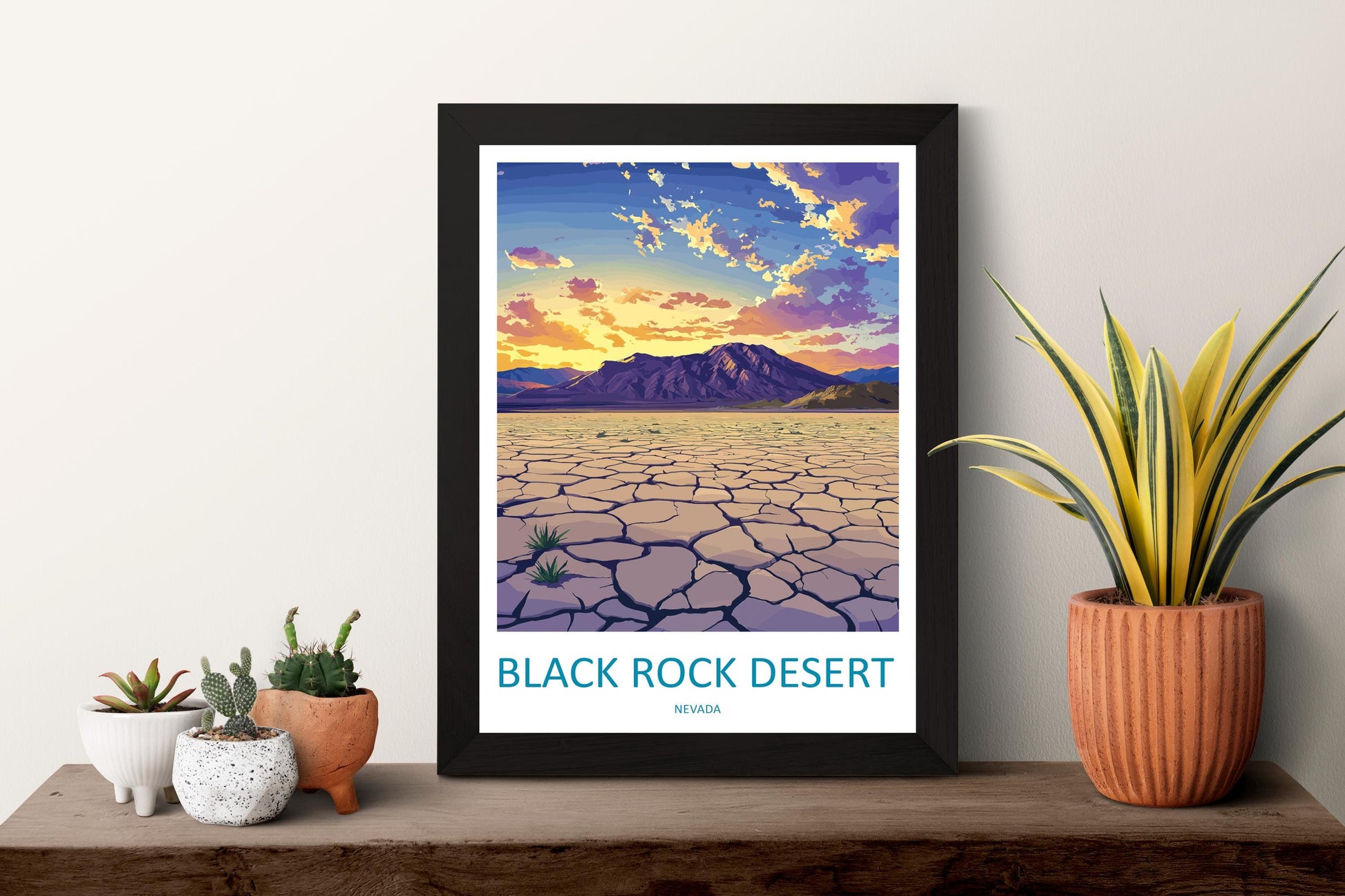 Black Rock Desert Travel Print Black Rock Desert Wall Decor Nevada Black Rock Desert Art Black Rock Desert Wall Art Nevada Poster Desert