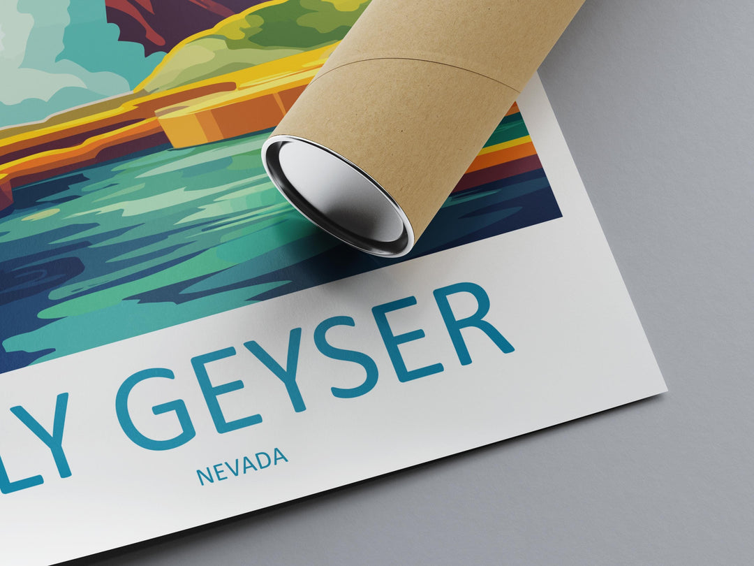 Fly Geyser Travel Print Fly Geyser Wall Decor Nevada Fly Geyser Art Fly Geyser Wall Art Nevada Poster Gift for Geothermal Wonder Lovers