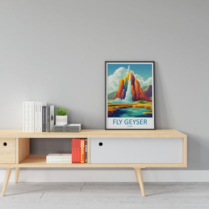 Fly Geyser Travel Print Fly Geyser Wall Decor Nevada Fly Geyser Art Fly Geyser Wall Art Nevada Poster Gift for Geothermal Wonder Lovers