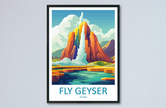 Fly Geyser Travel Print Fly Geyser Wall Decor Nevada Fly Geyser Art Fly Geyser Wall Art Nevada Poster Gift for Geothermal Wonder Lovers