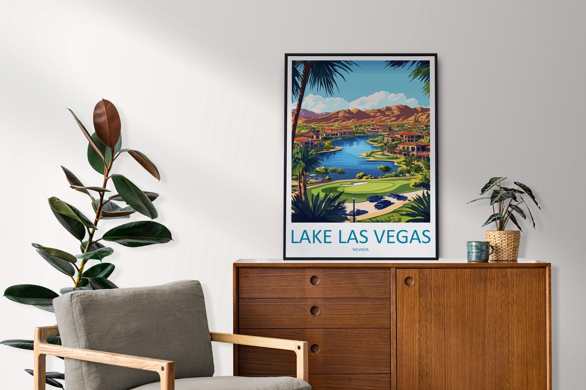 Lake Las Vegas Travel Print Lake Las Vegas Wall Decor Nevada Lake Las Vegas Art Lake Las Vegas Wall Art Nevada Poster Gift Lake Las Vegas