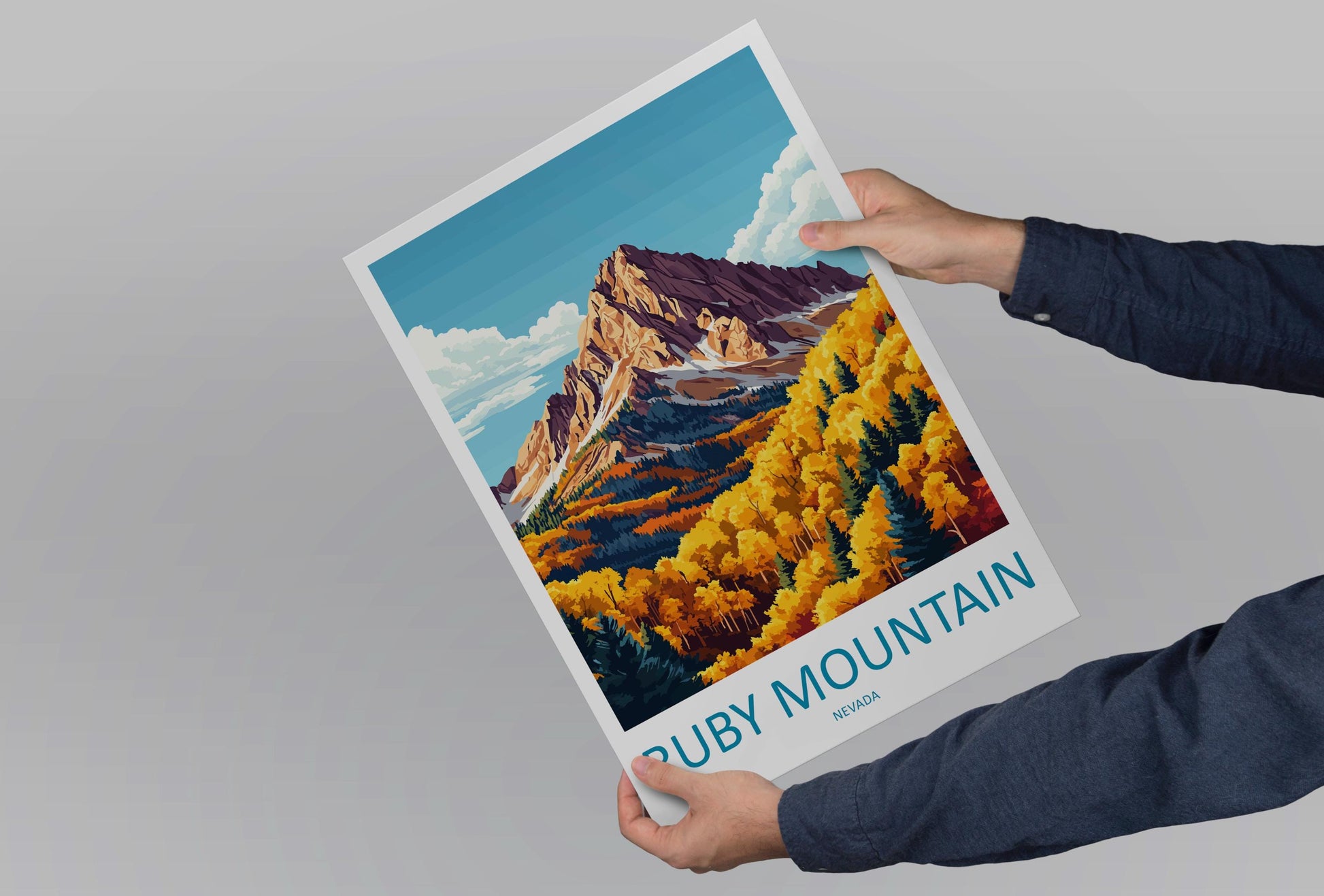 Ruby Mountain Travel Print Ruby Mountain Wall Decor Nevada Ruby Mountain Art Ruby Mountain Wall Art Nevada Poster Gift Ruby Mountain Art