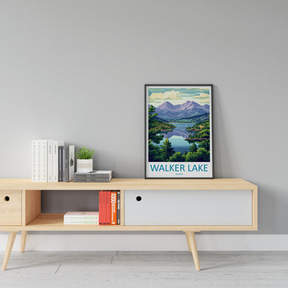 Walker Lake Travel Print Walker Lake Wall Decor Nevada Walker Lake Art Walker Lake Wall Art Nevada Poster Gift Walker Lake Art Nevada Poster