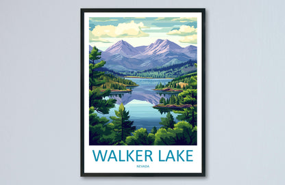 Walker Lake Travel Print Walker Lake Wall Decor Nevada Walker Lake Art Walker Lake Wall Art Nevada Poster Gift Walker Lake Art Nevada Poster