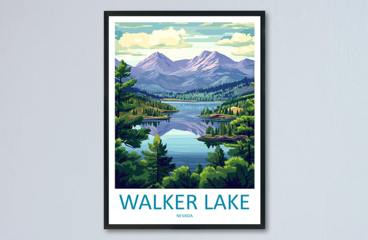Walker Lake Travel Print Walker Lake Wall Decor Nevada Walker Lake Art Walker Lake Wall Art Nevada Poster Gift Walker Lake Art Nevada Poster