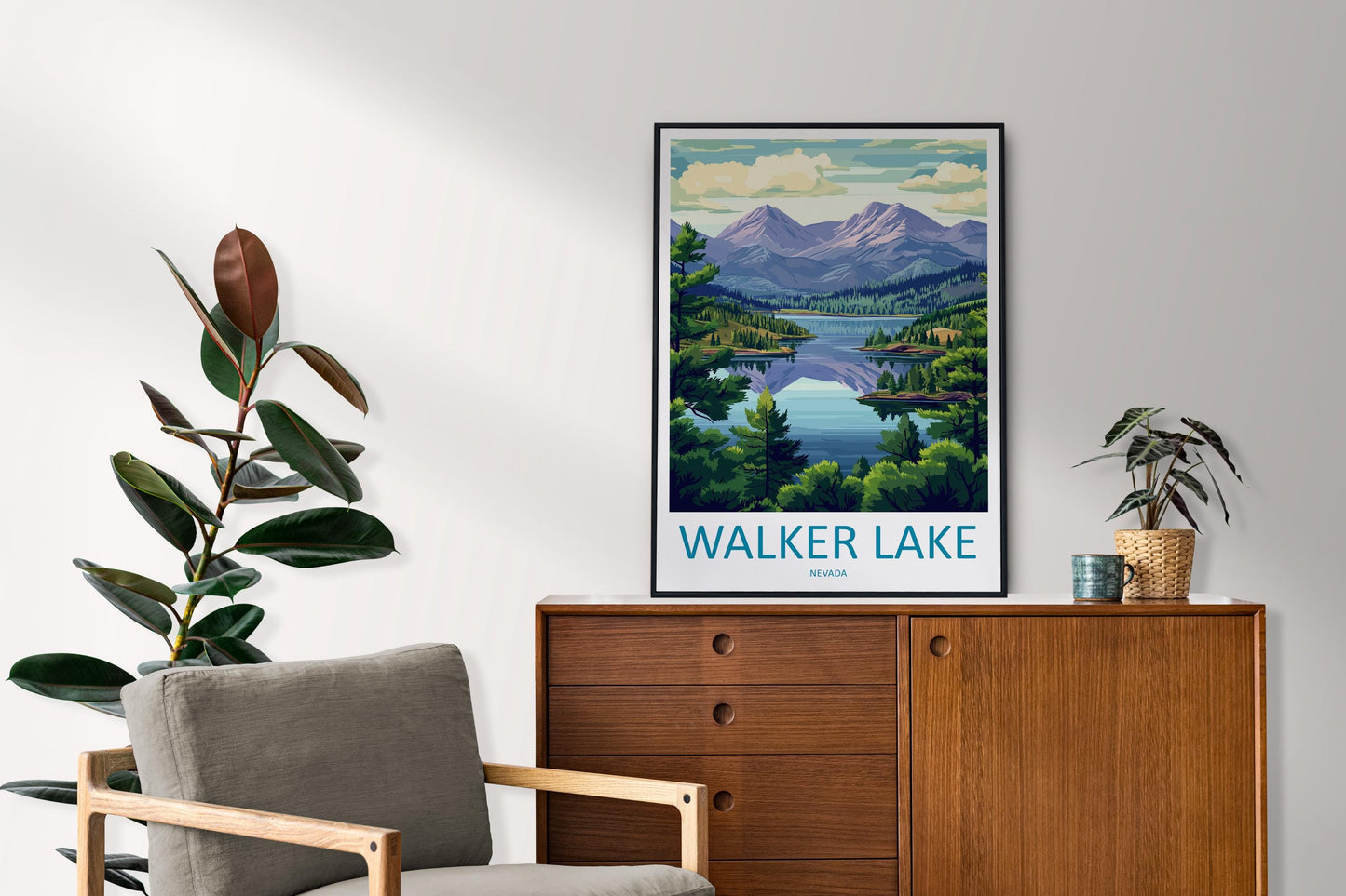 Walker Lake Travel Print Walker Lake Wall Decor Nevada Walker Lake Art Walker Lake Wall Art Nevada Poster Gift Walker Lake Art Nevada Poster