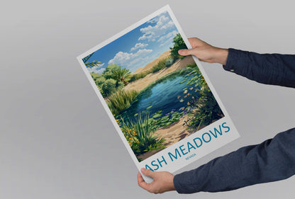 Ash Meadows Travel Print Ash Meadows Wall Decor Nevada Ash Meadows Art Ash Meadows Wall Art Nevada Poster Gift Ash Meadows Art Nevada Poster