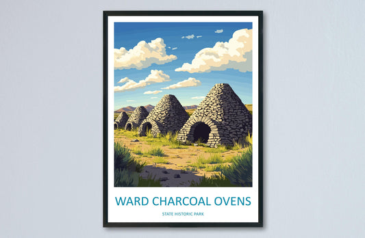 Ward Charcoal Ovens Travel Print Ward Charcoal Ovens Wall Decor Nevada Ward Charcoal Ovens Art Ward Charcoal Ovens Wall Art Nevada Poster