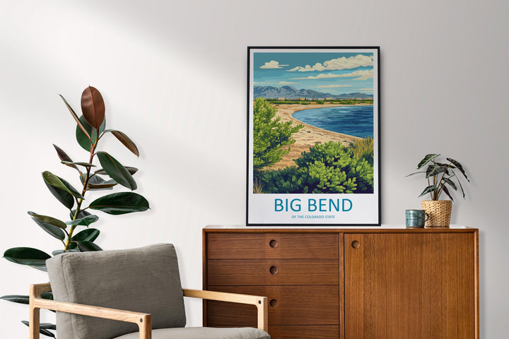 Big Bend Travel Print Big Bend Wall Decor Nevada Big Bend Art Big Bend Wall Art Nevada Poster Gift Big Bend Colorado Art Big Bend Poster Art
