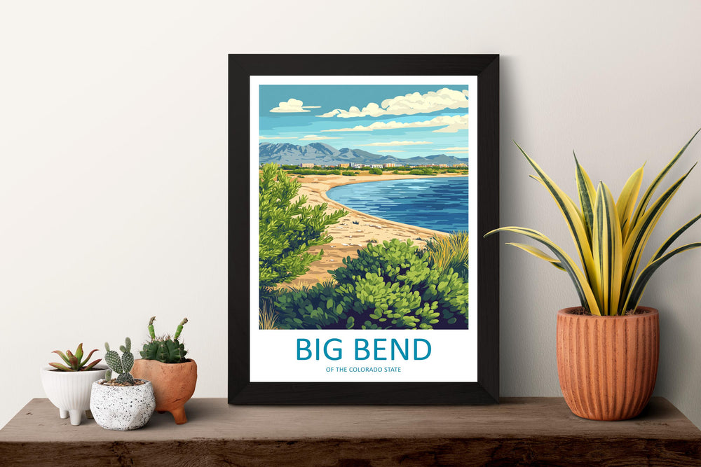 Big Bend Travel Print Big Bend Wall Decor Nevada Big Bend Art Big Bend Wall Art Nevada Poster Gift Big Bend Colorado Art Big Bend Poster Art
