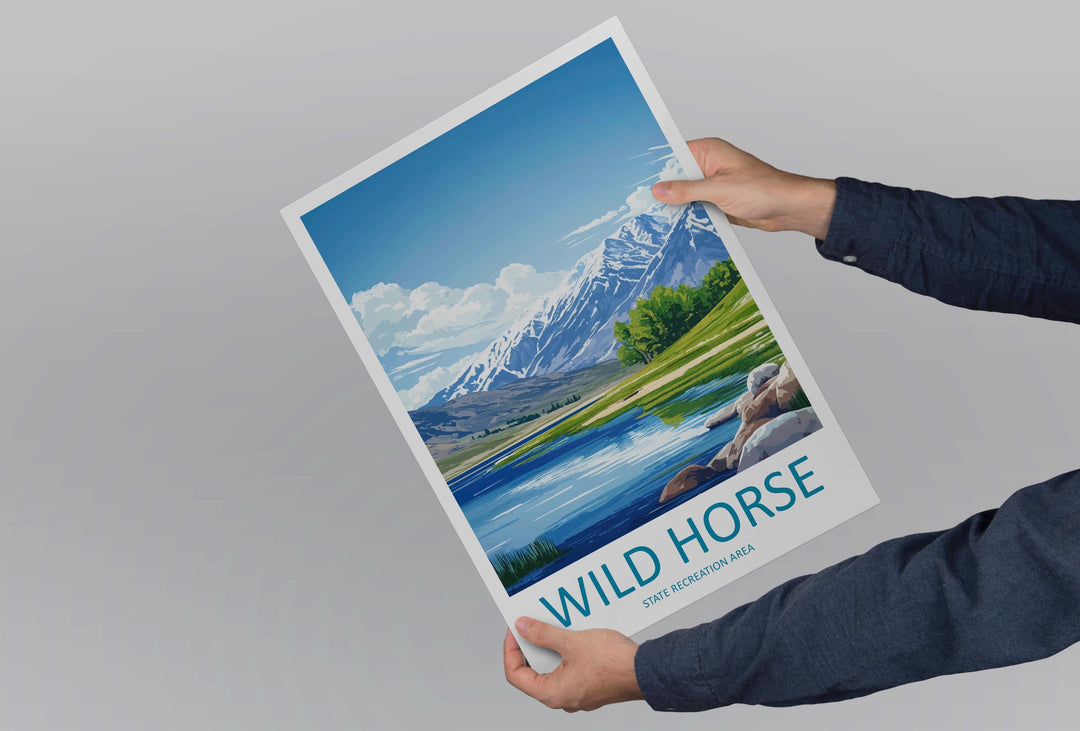 Wild Horse Travel Print Wild Horse Wall Decor Nevada Wild Horse Art Wild Horse Wall Art Nevada Poster Gift Wild Horse Park Art