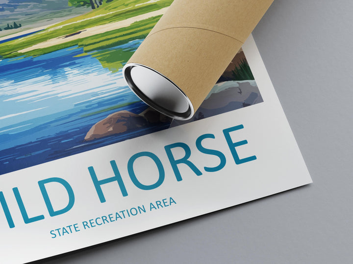 Wild Horse Travel Print Wild Horse Wall Decor Nevada Wild Horse Art Wild Horse Wall Art Nevada Poster Gift Wild Horse Park Art