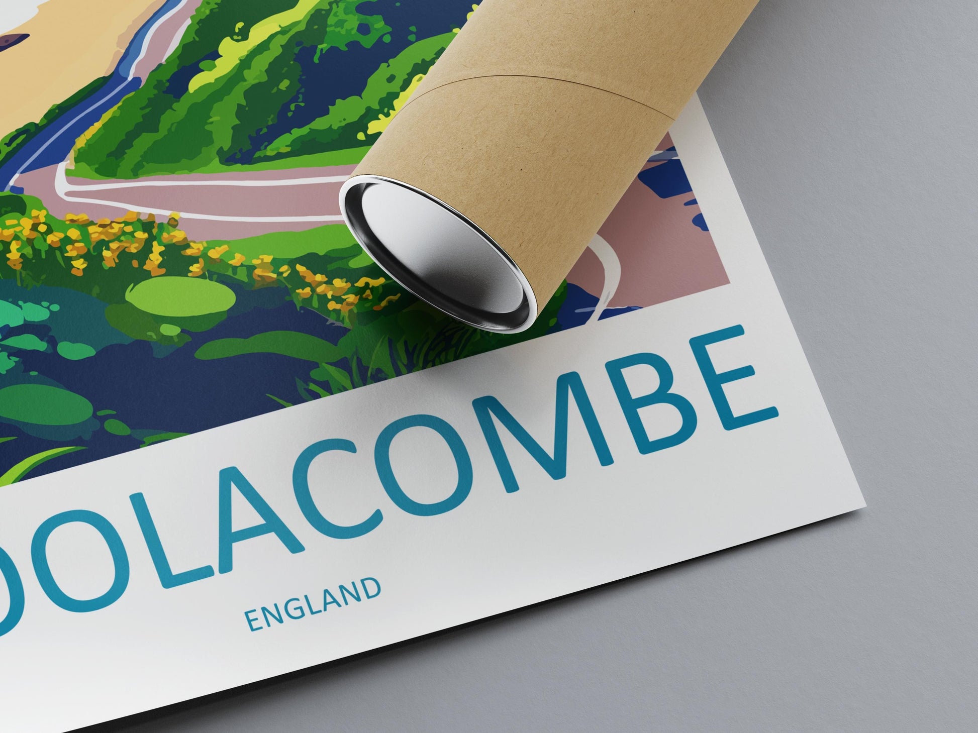 Woolacombe Travel Print Wall Art Woolacombe Wall Hanging Home Decor Woolacombe Gift Art Lovers Wall Art Devon Travel Art