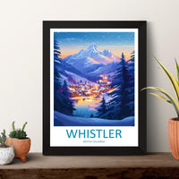Whistler Travel Print Wall Art Whistler Wall Hanging Home Décor Whistler Gift Art Lovers Ski Art Lover Gift Whistler Print Skiing Whistler