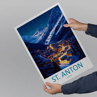 St. Anton Travel Print Wall Art St. Anton Wall Hanging Home Décor St. Anton Gift Art Lovers Ski Art Lover Gift St. Anton Print Skiing Print