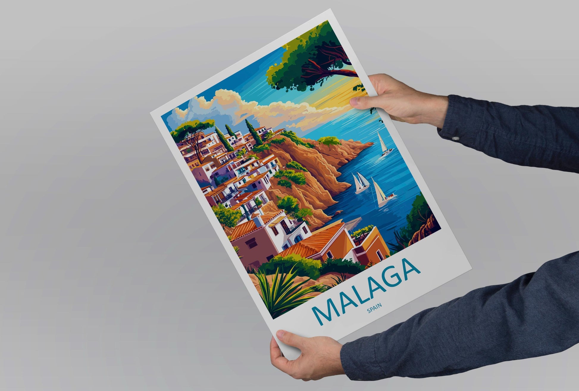 Malaga Travel Print Wall Art Malaga Wall Hanging Home Décor Malaga Gift Art Lovers Spain Art Lover Gift Malaga Wall Décor Malaga Spain Decor