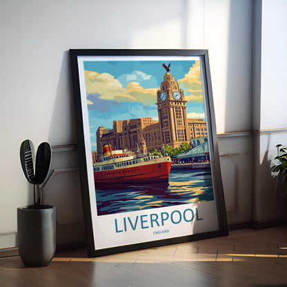 Liverpool Travel Print Wall Art Liverpool Wall Hanging Home Décor Liverpool Gift Art Lovers England Art Lover Gift Liverpool Travel Art Gift