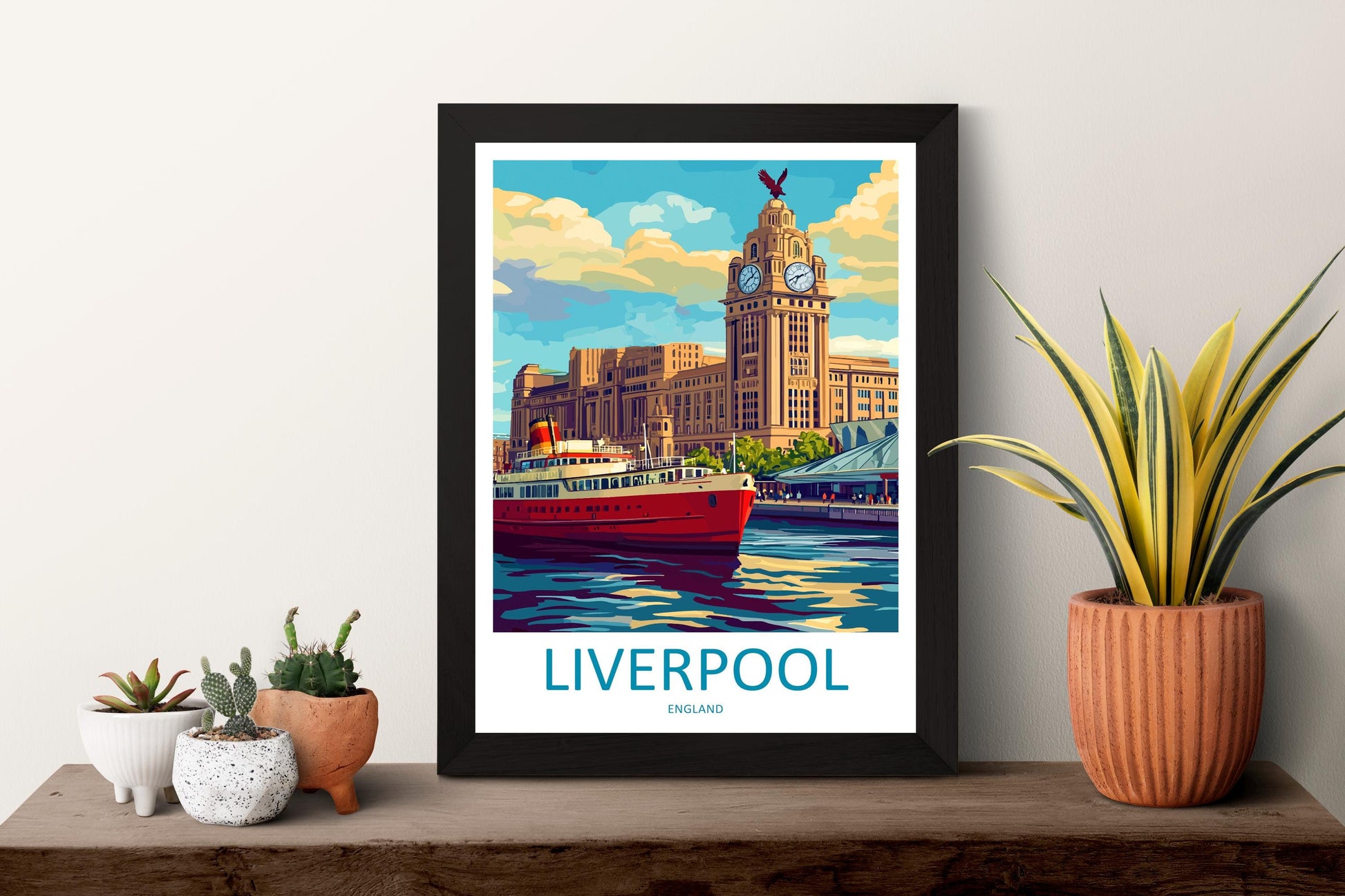 Liverpool Travel Print Wall Art Liverpool Wall Hanging Home Décor Liverpool Gift Art Lovers England Art Lover Gift Liverpool Travel Art Gift