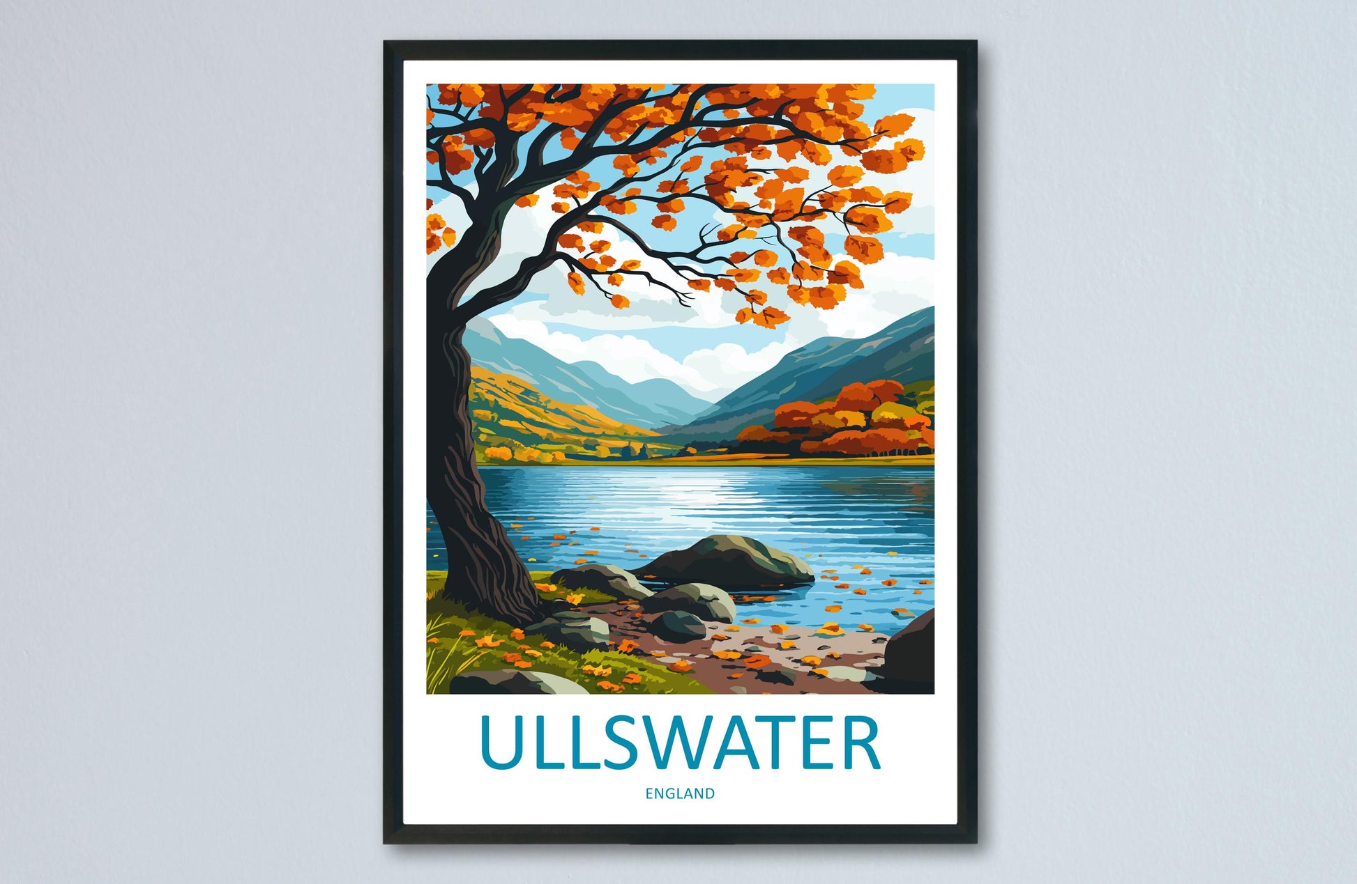 Ullswater Travel Print Wall Art Ullswater Wall Hanging Home Decoration Ullswater Gift Art Lovers Wall Art Print Art Ullswater Travel Art