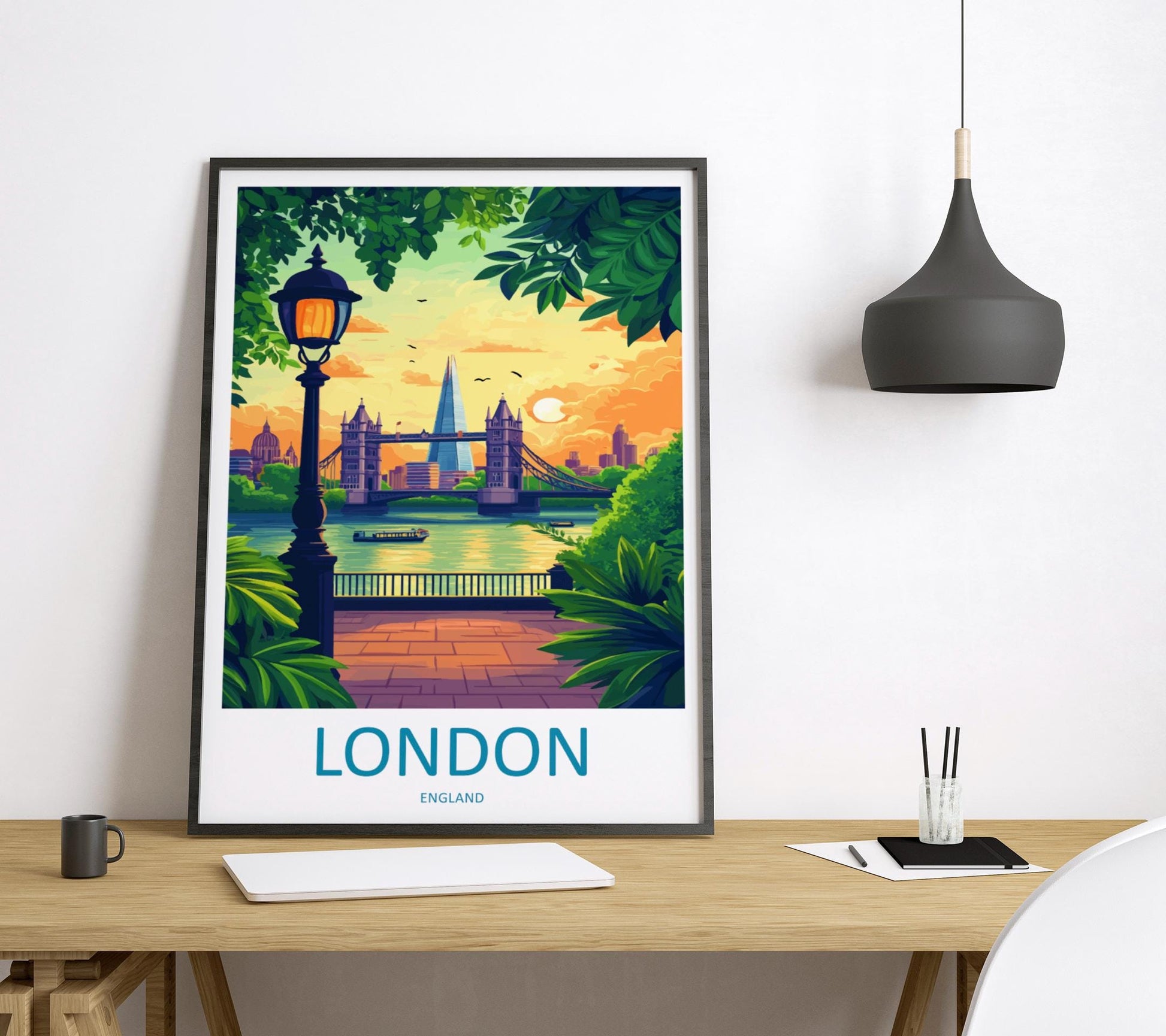 London Travel Print Wall Art London Wall Hanging Home Décor London Gift Art Lovers England Art Lover Gift London Travel Gift