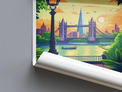 London Travel Print Wall Art London Wall Hanging Home Décor London Gift Art Lovers England Art Lover Gift London Travel Gift